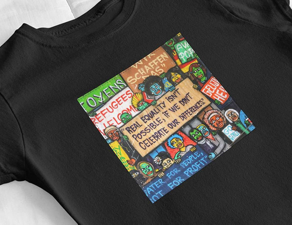 Bluzka damska z naszywką Anti Racism