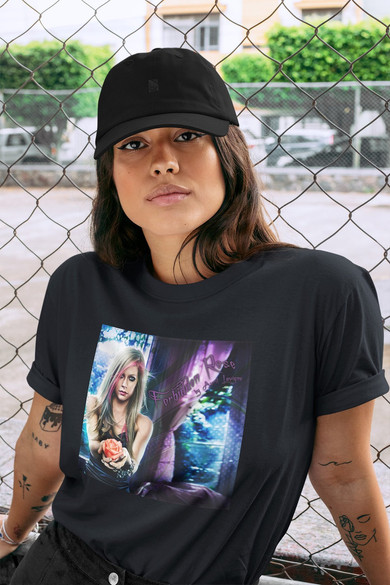 Koszulka z naszywką Avril Lavigne rose