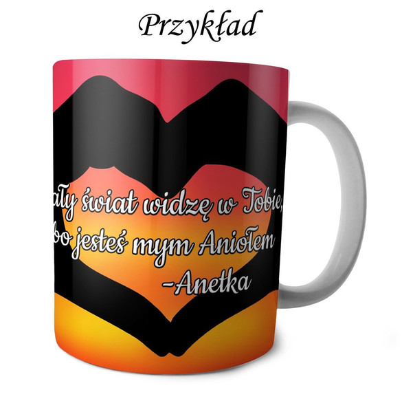 Kubek na Walentynki DODAJ NAPIS!
