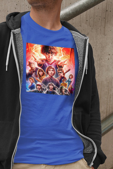 Koszulka z naszywką Stranger Things squad 2