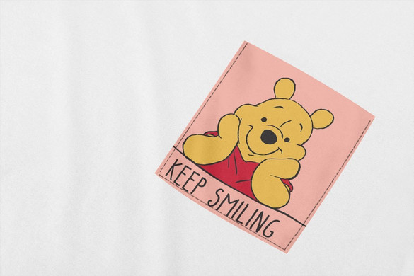 Koszulka z kieszonką KEEP SMILING