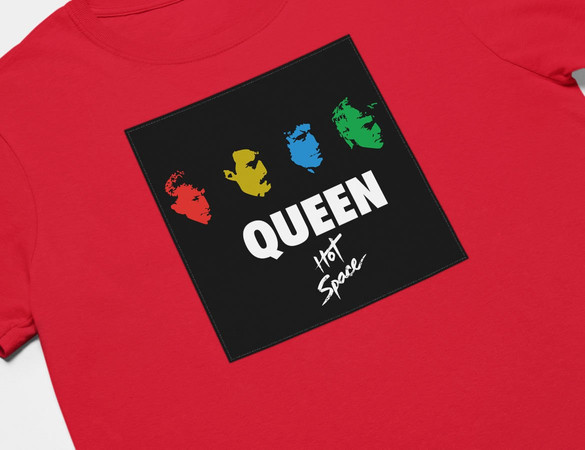 Koszulka z naszywką Queen Hot Space 02