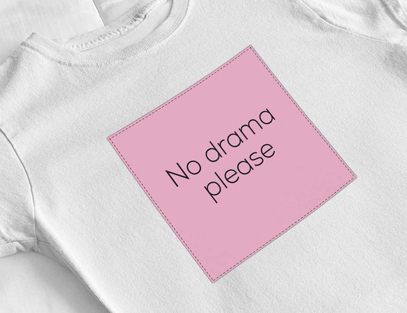 Bluzka damska z naszywką NO DRAMA PLEASE