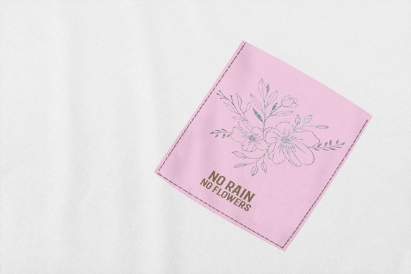 Koszulka z kieszonką NO RAIN NO FLOWERS