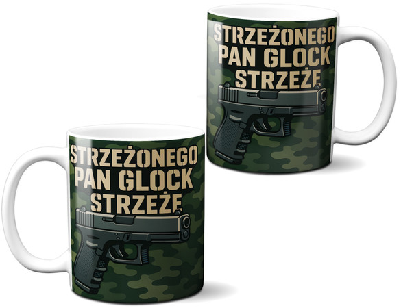 Kubek dla strzelca Strzeżonego Pan glock strzeże 