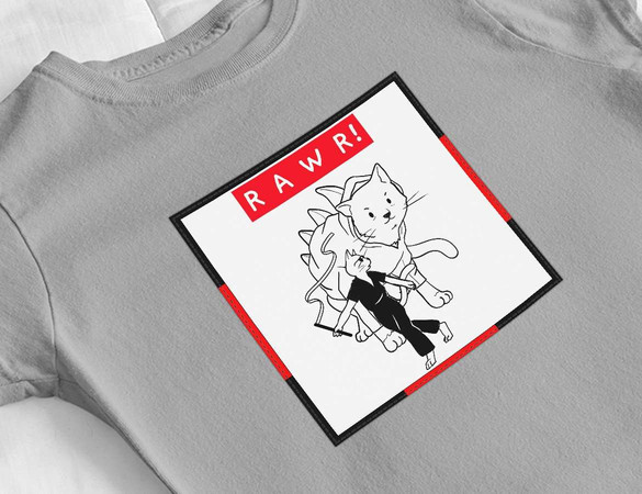 Bluzka damska z naszywką RAWR !