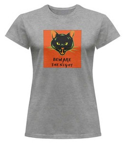 Bluzka damska z naszywką Beware the night