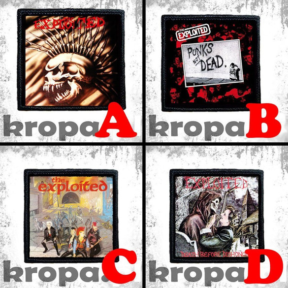 Naszywka THE EXPLOITED 8 X 8 cm Dużo Wzorów!