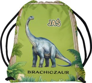 Worek Dinozaury Brachiozaur z imieniem dziecka