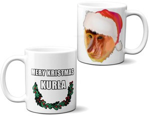 Kubek NOSACZ MERY KRISTMAS KURŁA na Prezent +imię