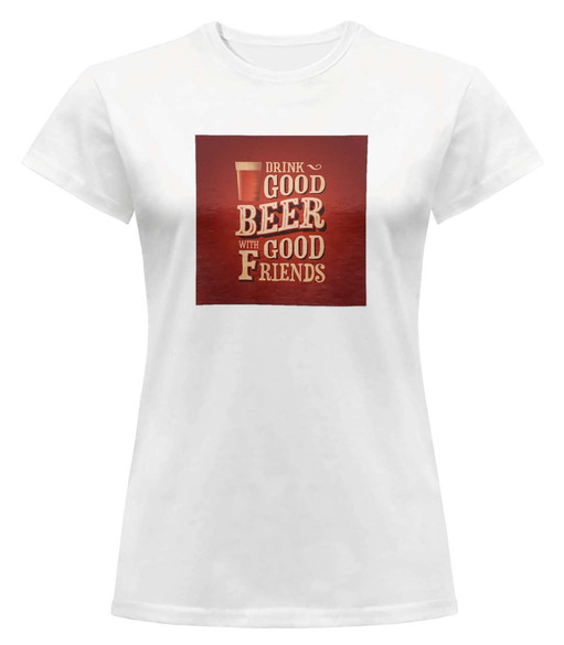 Bluzka damska z naszywką Drink Good Beer...