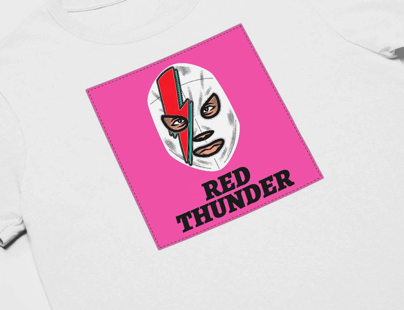 Koszulka z naszywką Red Thunder