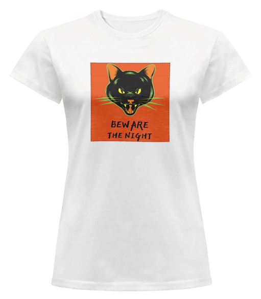 Bluzka damska z naszywką Beware the night