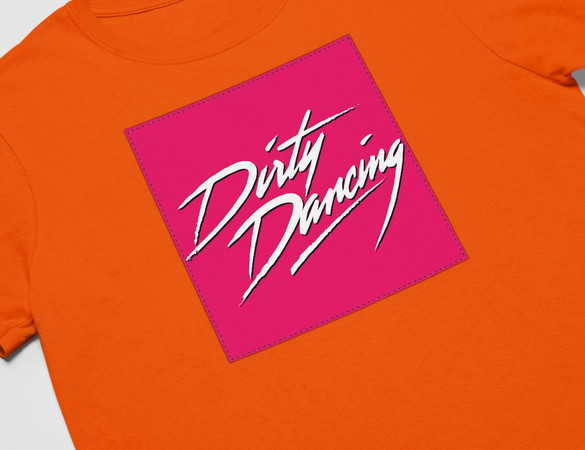 Koszulka z naszywką Dirty Dancing logo pink