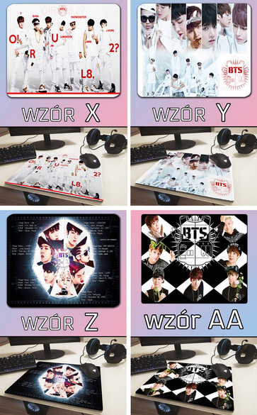 Podkładka pod mysz BTS  36x29cm Z POLSKI +imię