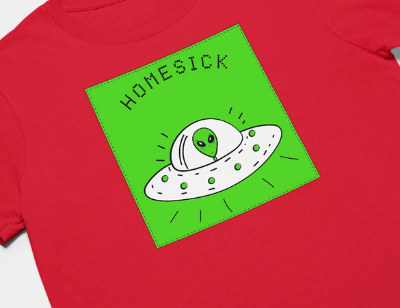 Koszulka z naszywką Homesick