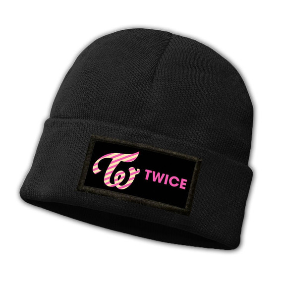Czapka zimowa z naszywką TWICE K-POP LOGO 02