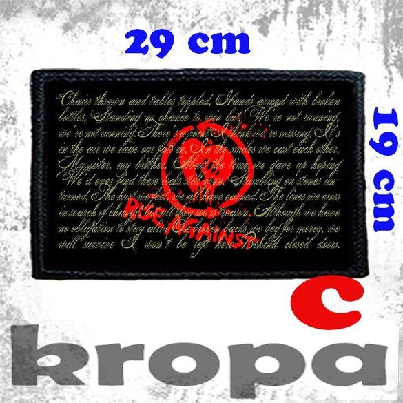 Naszywka duża na ubranie RISE AGAINST