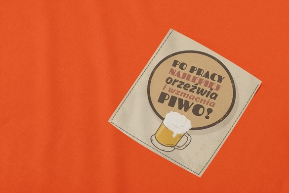 Koszulka z kieszonką PIWO ORZEŹWIA