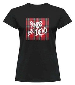 Bluzka damska z naszywką Punks Not Dead 01