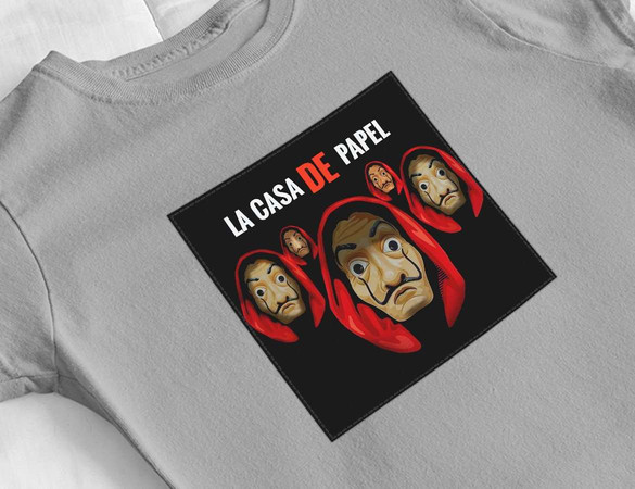 Bluzka damska z naszywką Dom z papieru 02