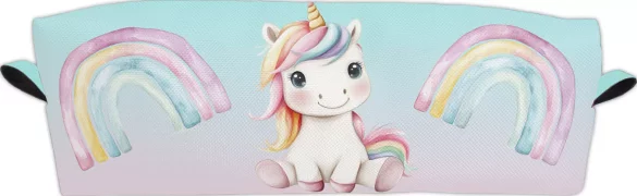 Piórnik Jednorożec słodko uśmiechnięty – imię gratis