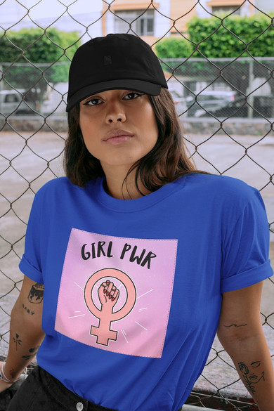 Koszulka z naszywką Girl PWR