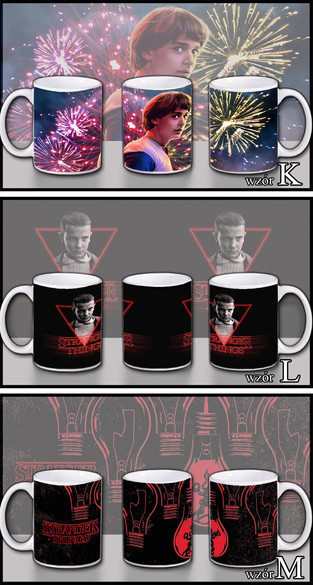 STRANGER THINGS Zestaw poduszka kubek WZORY+GRATIS