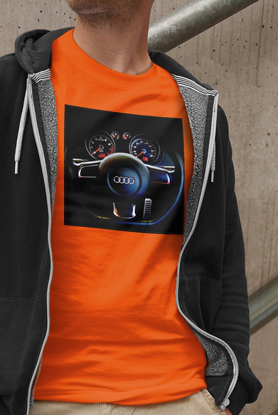 Koszulka z naszywką Audi 01