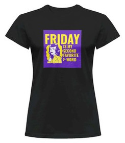 Bluzka damska z naszywką Friday – woman