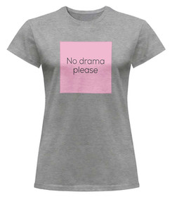 Bluzka damska z naszywką NO DRAMA PLEASE