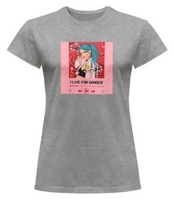 Bluzka damska z naszywką I live for danger