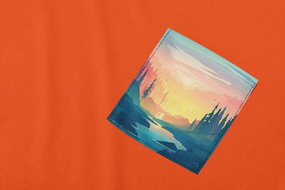 Koszulka z kieszonką KRAJOBRAZ LANDSCAPE