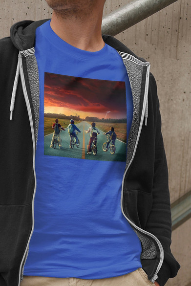 Koszulka z naszywką Stranger Things squad 3