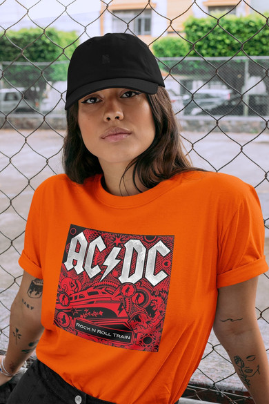 Koszulka z naszywką AC/DC...Train...