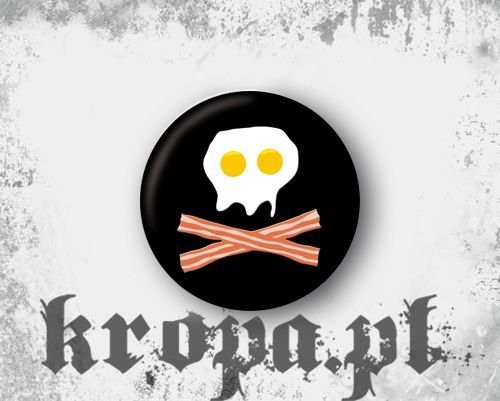 Przypinka EGGS&BACON SKULL 02
