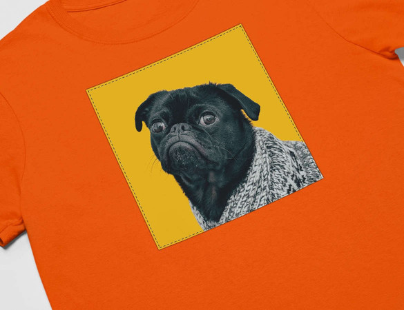 Koszulka z naszywką Pug