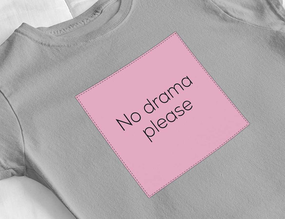 Bluzka damska z naszywką NO DRAMA PLEASE