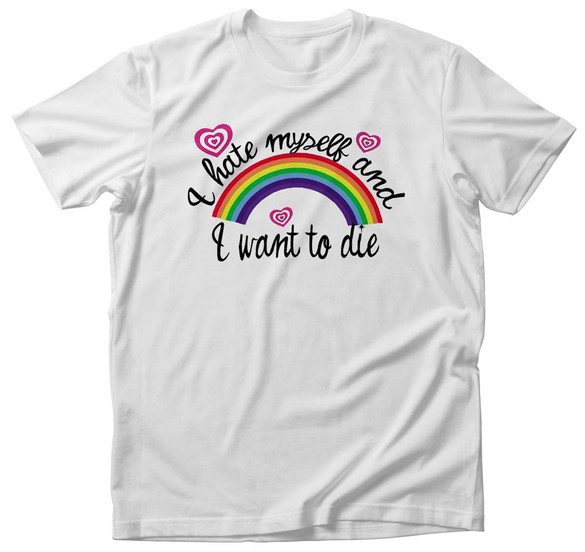 Koszulka I hate myself… + Twój napis