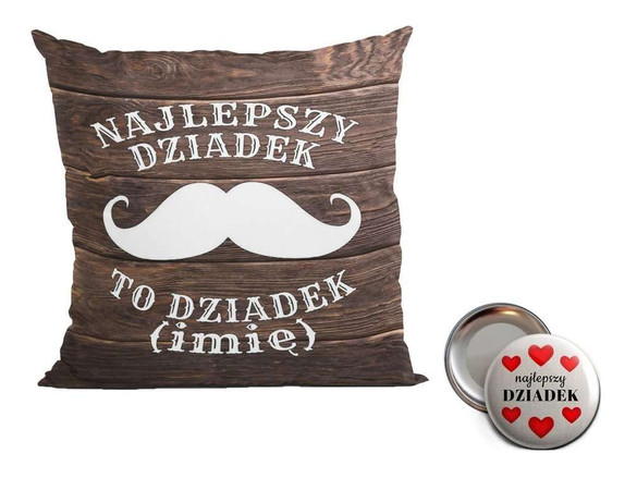 Poduszka na Dzień Dziadka. Magnes i Imię GRATIS!