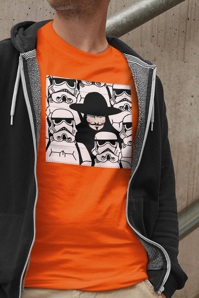 Koszulka z naszywką Anonymous