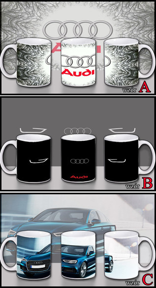 AUDI Zestaw poduszka kubek WZORY+GRATIS