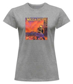 Bluzka damska z naszywką Megadeth Peace sells