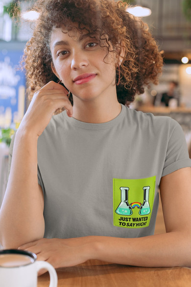 Koszulka z kieszonką JUST WANTED TO SAY HIGH