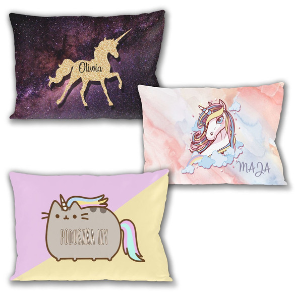 Poduszka JEDNOROŻCE 60x40cm WZORY