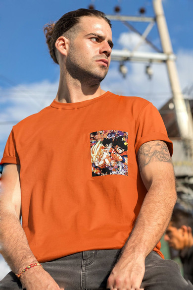 Koszulka z kieszonką DRAGON BALL POSTACIE