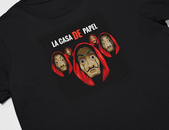 Koszulka z naszywką Dom z papieru 02