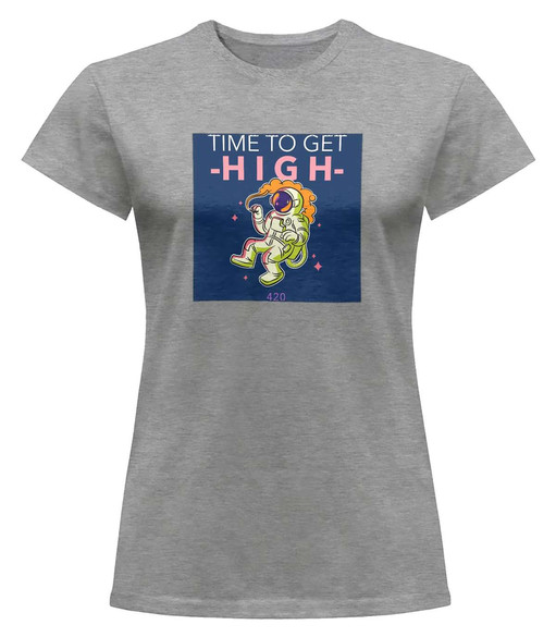 Bluzka damska z naszywką Time to get high