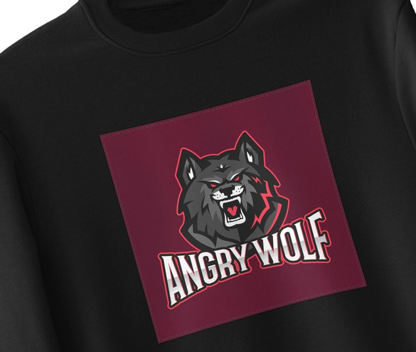 Bluza z naszywką Angry Wolf