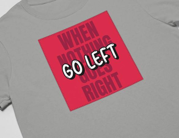 Koszulka z naszywką When nothing goes...